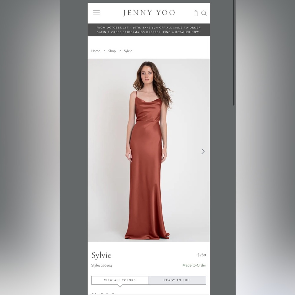 Jenny Yoo Sylvie Dress in English Rose